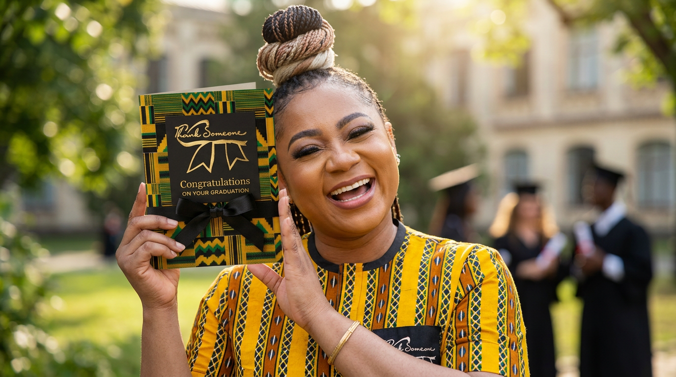 ThankSomeone-host-kente-graduation-card Gold Surprise Package - Image 5